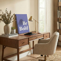 Be Bold Motivational Saying in Peri Purple