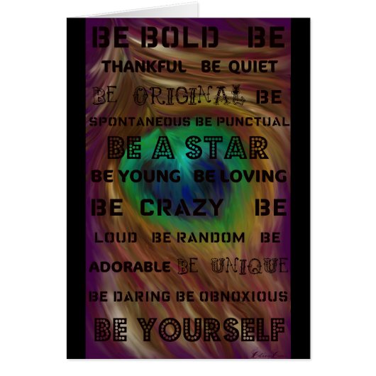 Be Bold Peacock Cards (Front)