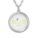 Be Brave - A Positive Word Silver Plated Necklace