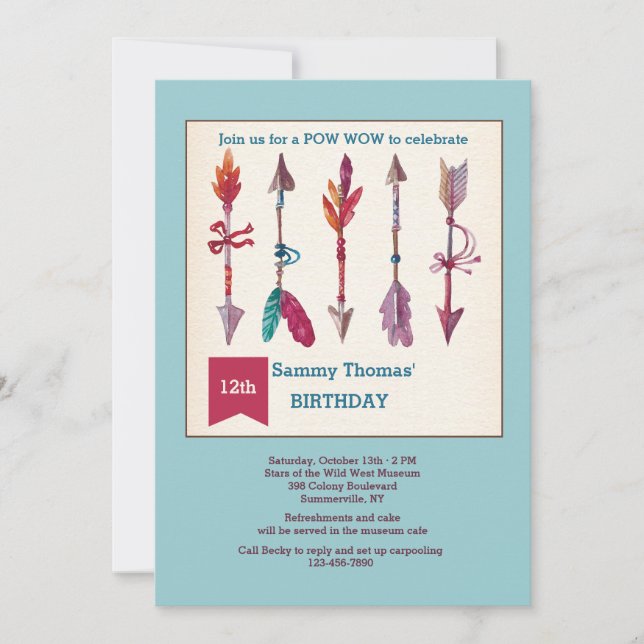 Be Brave Arrow Invitation (Front)