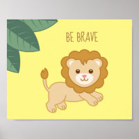 Be Brave Baby Lion for Baby Shower or Nursery