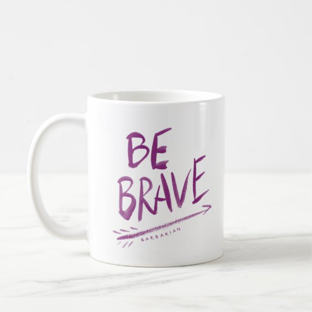 BE BRAVE Boho Arrow Quote Coffee Mug (Left)