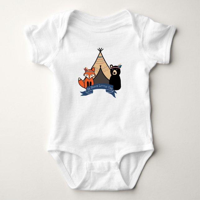 Be Brave Little One Woodland Bodysuit (Front)