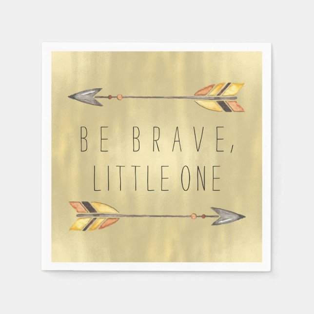 Be Brave Tribal Baby Shower Paper Napkins (Front)