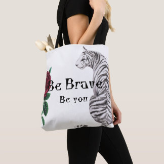 Be Brave Women Hoodie Tote Bag