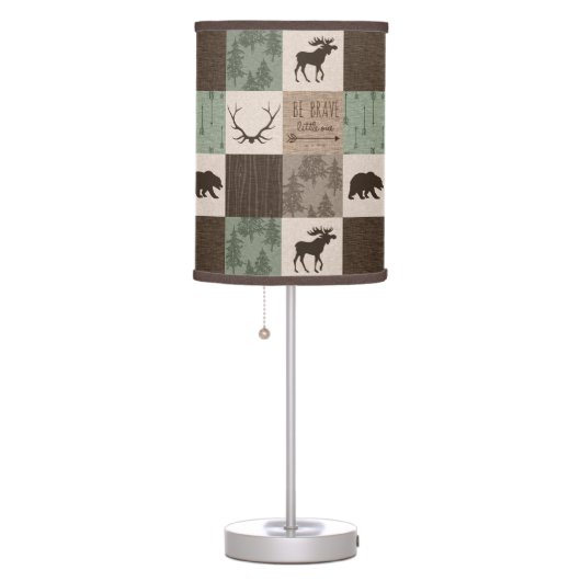 Be Brave Woodland Lamp - Green/Brown (Right)