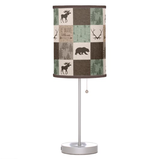 Be Brave Woodland Lamp - Green/Brown (Left)