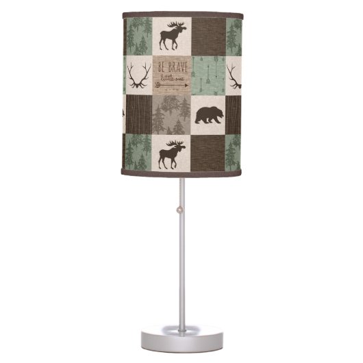 Be Brave Woodland Lamp - Green/Brown (Front)