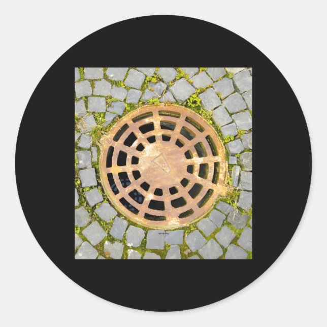 Be Careful Of The Hole Nr 4 Classic Round Sticker (Front)