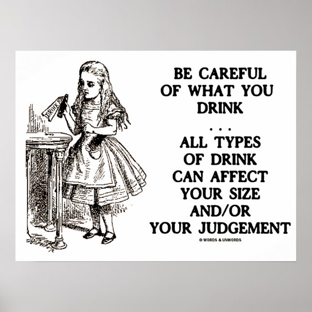Be Careful Of What You Drink Judgement Wonderland Poster (Front)
