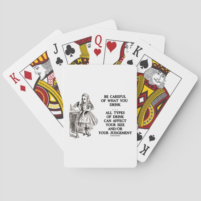 Be Careful Of What You Drink Wonderland Poker Cards (Back)