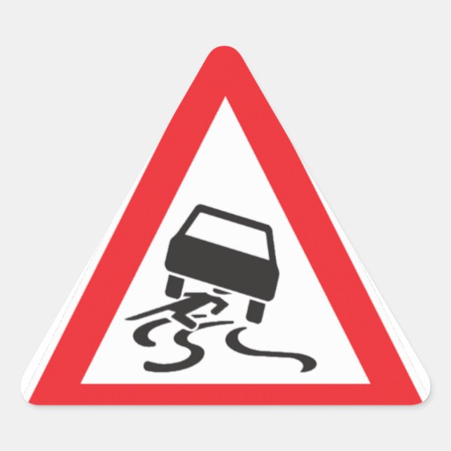 be careful triangle sticker (Front)