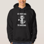 Be Cautious I'm Nauseous Funny Gastroparesis Cat S Hoodie<br><div class="desc">Be Cautious I'm Nauseous Funny Gastroparesis Cat Stomach</div>
