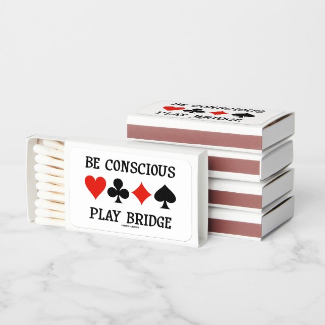 Be Conscious Play Bridge Four Card Suits Matchboxes (Stacked)