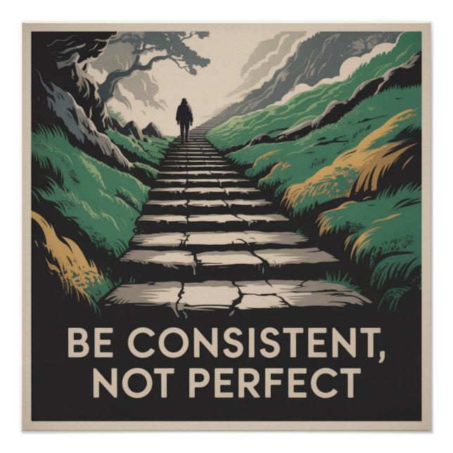 Be Consistent, Not Perfect Poster (Front)