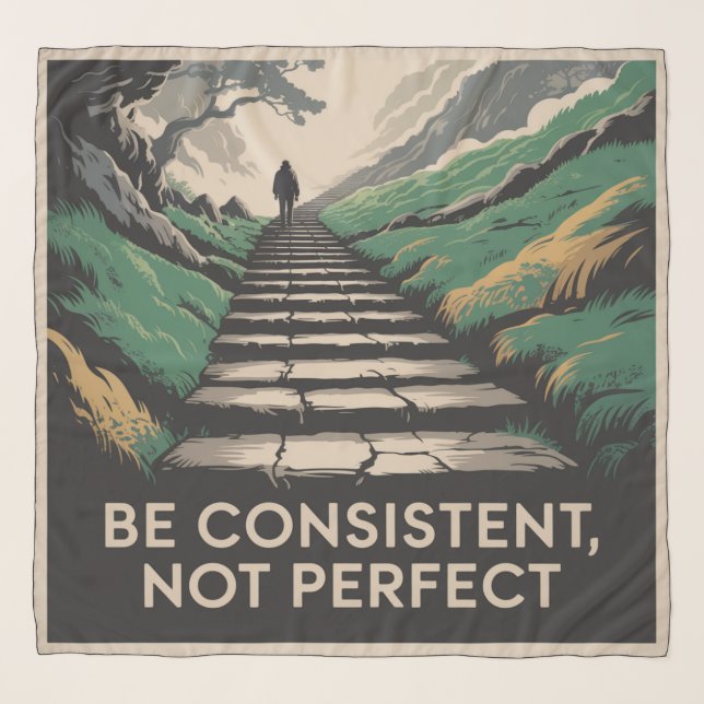 Be Consistent, Not Perfect Scarf (Front)