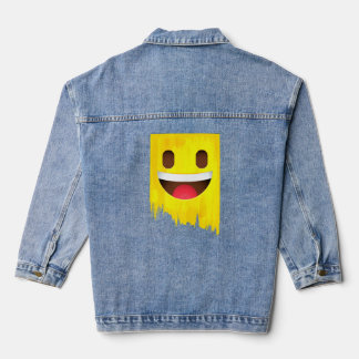 Be Cool & Chill Out Enjoy Sarcastic Meme Fun Faces Denim Jacket