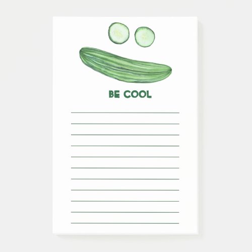 Be Cool Cucumber Notepad Grocery Shop List