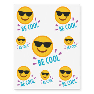 Be Cool Emoji Temporary Tattoos