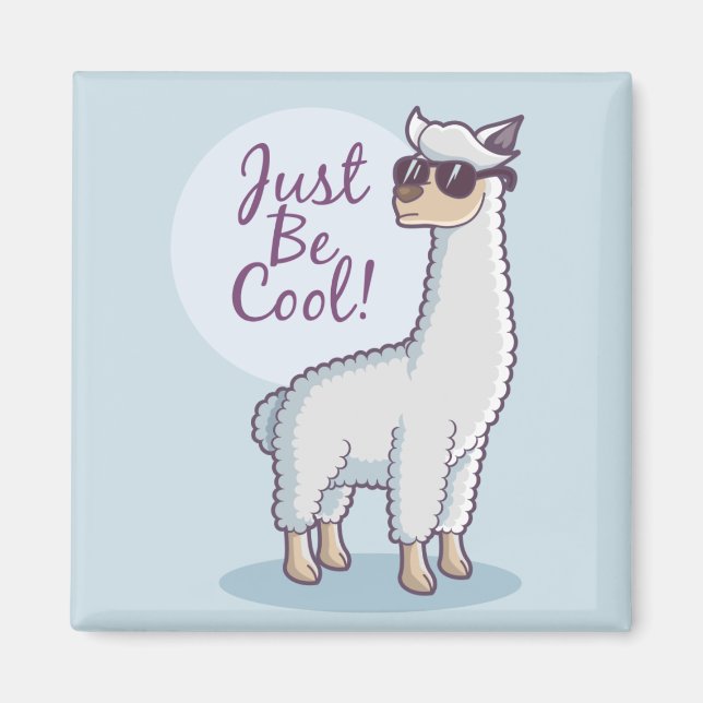 Be Cool Llama Magnet (Front)