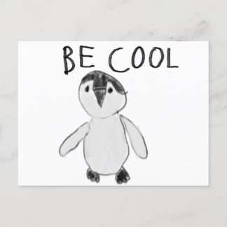 be cool penguin postcard
