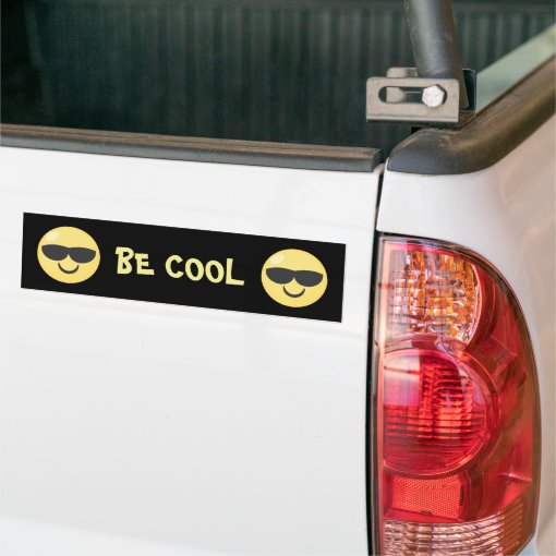 Be Cool Sunglasses Emoji Bumper Sticker Zazzle