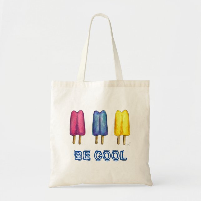 Be Cool Twin Pop Popsicle Popsicles Foodie Tote (Front)