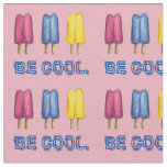 Be Cool Watercolor Twin Pop Popsicles Pink Yellow Fabric