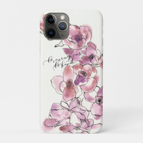 Be Courageous Orchid iPhone Case