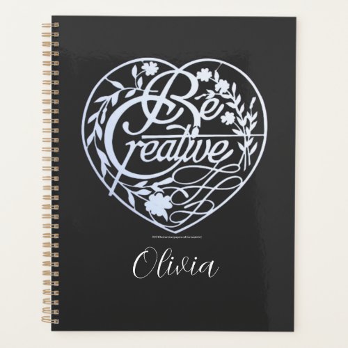 Be Creative Olivia Personalized Spiral Binding  Planner