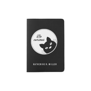 Be Curious Add Your Name Passport Holder