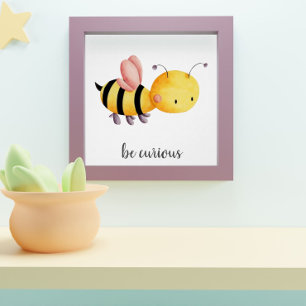 Be Curious Bee Nursery Poster