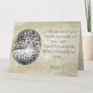 Be Deeply Rooted in His Love Christian Thank you Card
