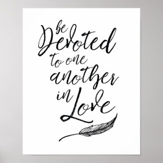 Be Devoted to One Another in Love Art Print