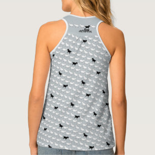 Be different animal black sheep herd pattern tank top