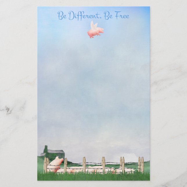 Be Different, Be Free Stationery (Front)