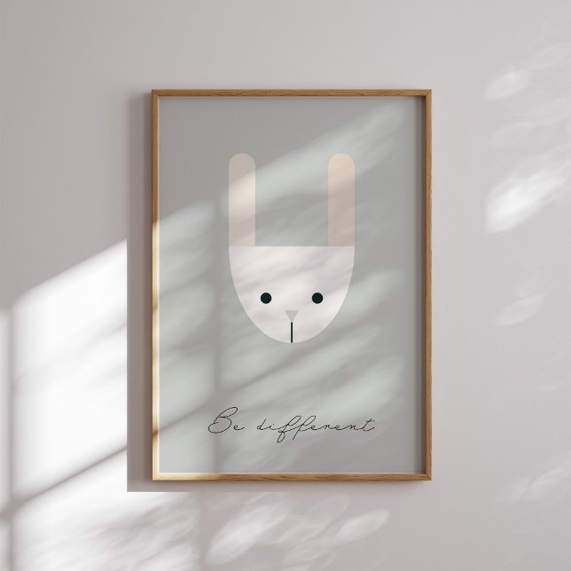 Be different bunny kids affirmation neutral poster (Creator Uploaded)