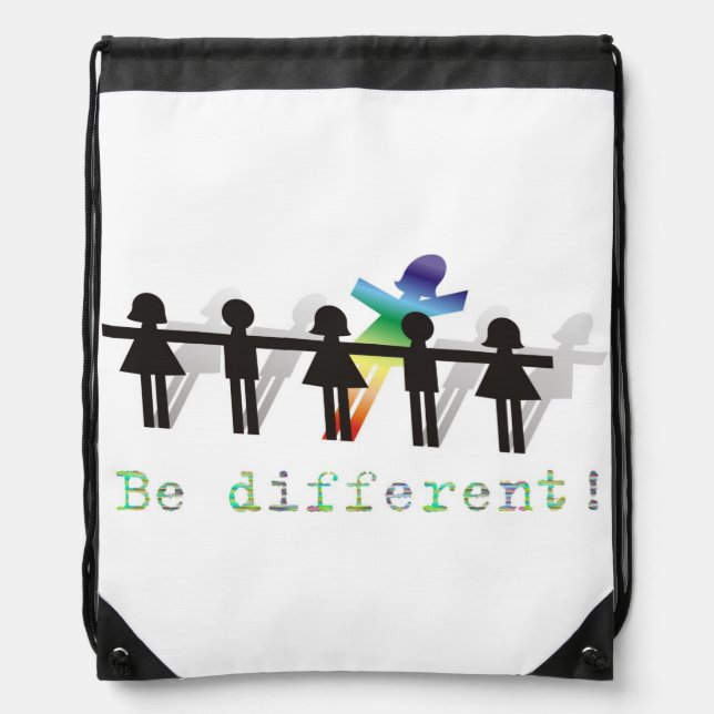 Be different! drawstring bag (Front)