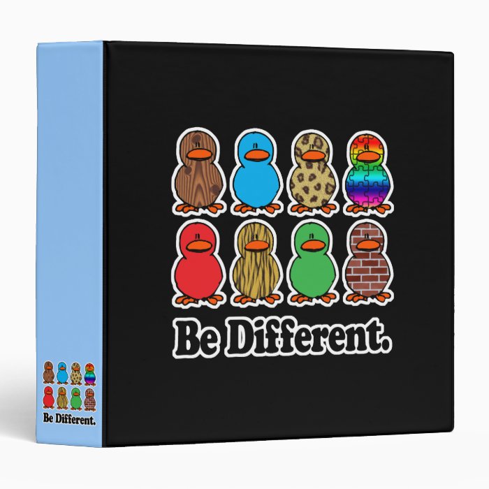 be different funny pattern ducky ducks binders