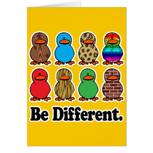 be different funny pattern ducky ducks cards (Front)