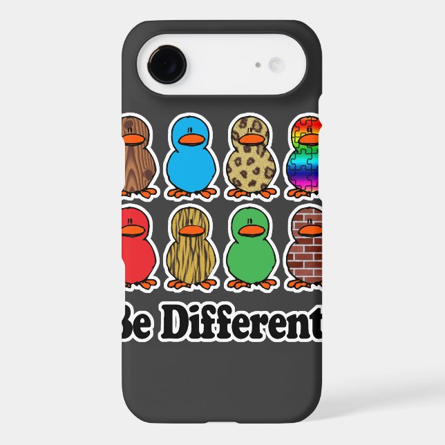 be different funny pattern ducky ducks tough iPhone 3 cover (Back)