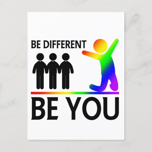 Be different _ LGBTQ Pride Postcard