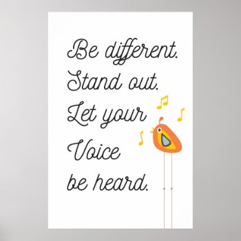 Be Different - Nursery Art Decor Poster by OS_Designs at Zazzle