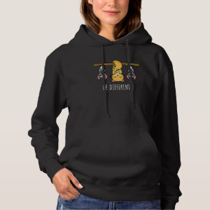 Be different saying cute cat bat fun design hoodie
