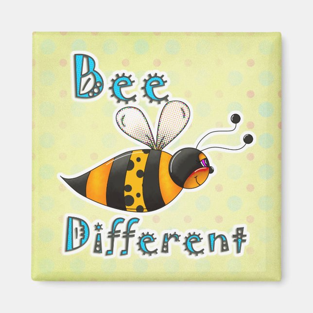 Be Different Spotted Bumble Bee Magnet (Front)