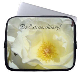 Be Extraordinary! Computer laptop sleeve bag Rose