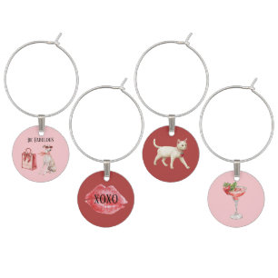 Be Fabulous Dog Bag Strawberry Lips Wine Charm