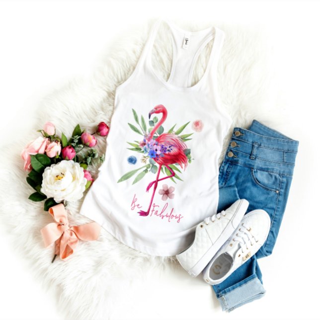 "Be Fabulous" Flamingo  Tank Top (Creator Uploaded)
