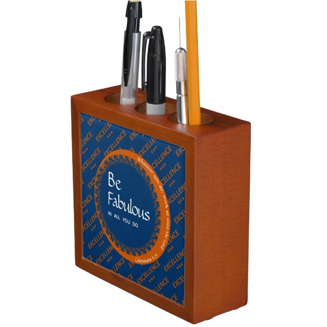 BE FABULOUS Inspirational Quote Desk Organizer (In Situ)