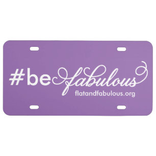 Be Fabulous purple license plate